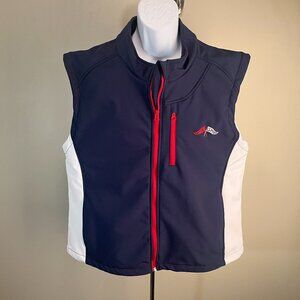 J. Press x Boathouse Men's red, white and blue flags full zip Vest XL EUC